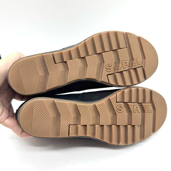 Sorel Evie Pull-On Wedge Bootie Black Leather/Suede Size 9.5 Outdoor Gorpcore - Picture 11 of 12